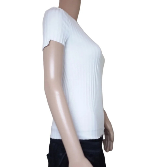Helmut Lang LUXE PIMA SHORT-SLEEVE TOP - Picture 3 of 4